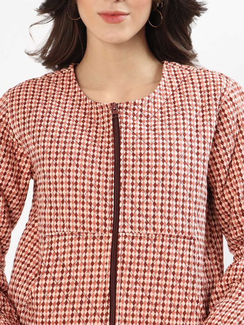 Cara Cotton Quilted Jacket - Argyle Sand - Hi Handmade