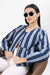 Cara Cotton Quilted Jacket - Blue - Hi Handmade