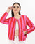 Cara Cotton Quilted Jacket - Pink - Hi Handmade