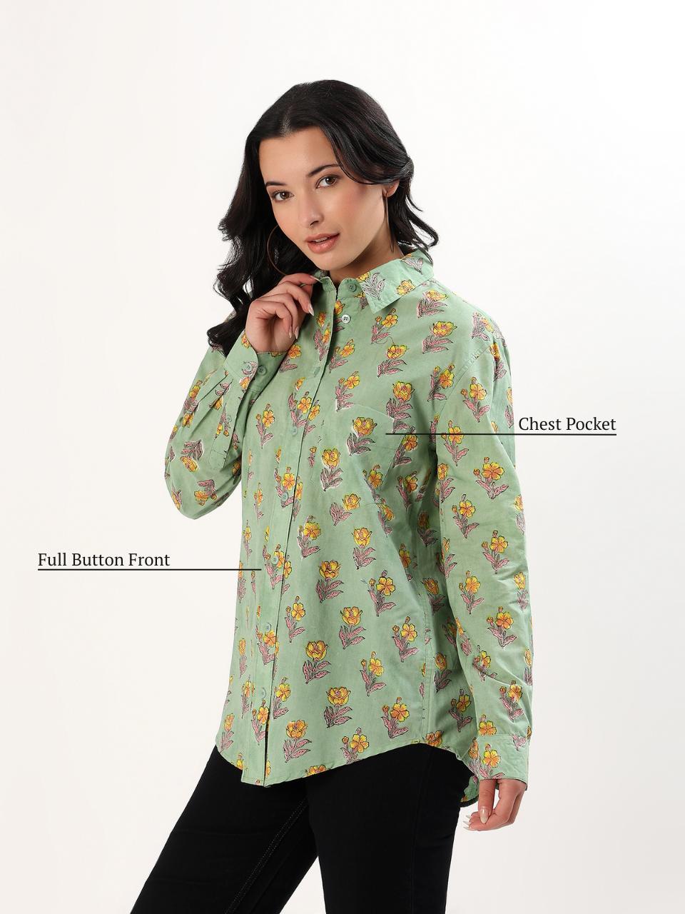 Classic Cotton Shirt - Buttercup - Hi Handmade