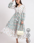 Cotton Dress Maxi - White - Hi Handmade