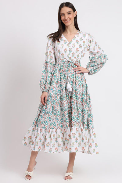 knee length dresses for ladies Cotton Dress Maxi