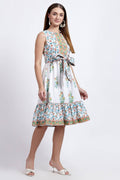 Cotton Dress Midi - White