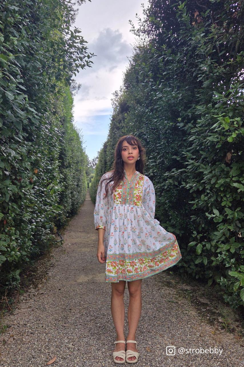 Cotton Dress Mini - White - Hi Handmade