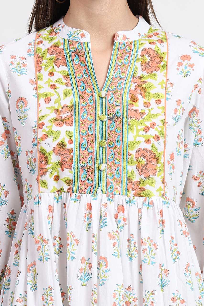 Cotton Dress Mini - White - Hi Handmade