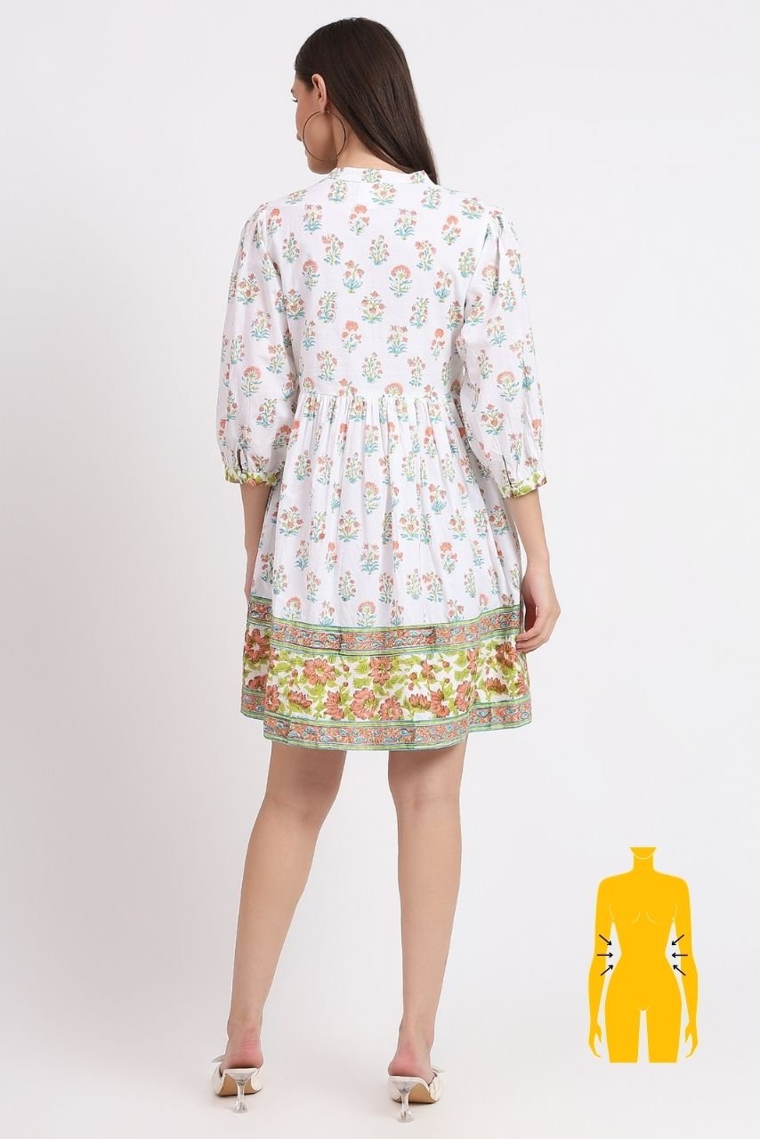 Cotton Dress Mini - White - Hi Handmade