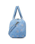 Cotton Duffle Bag - Blue Lily - Hi Handmade