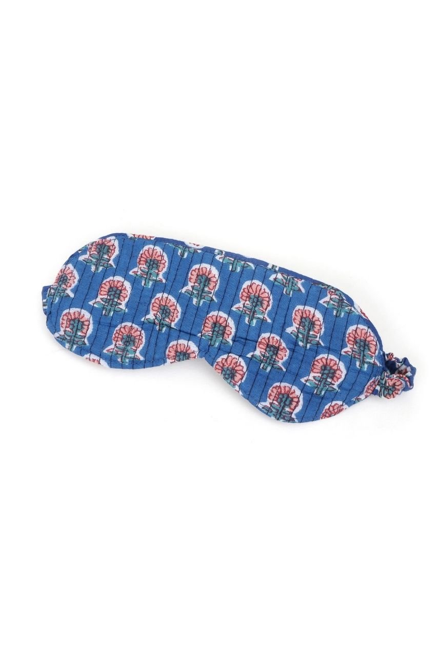 Cotton Eye Mask - Blue Ocean - Hi Handmade