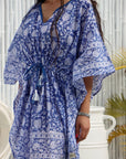 Cotton Kaftan - Blue - Hi Handmade