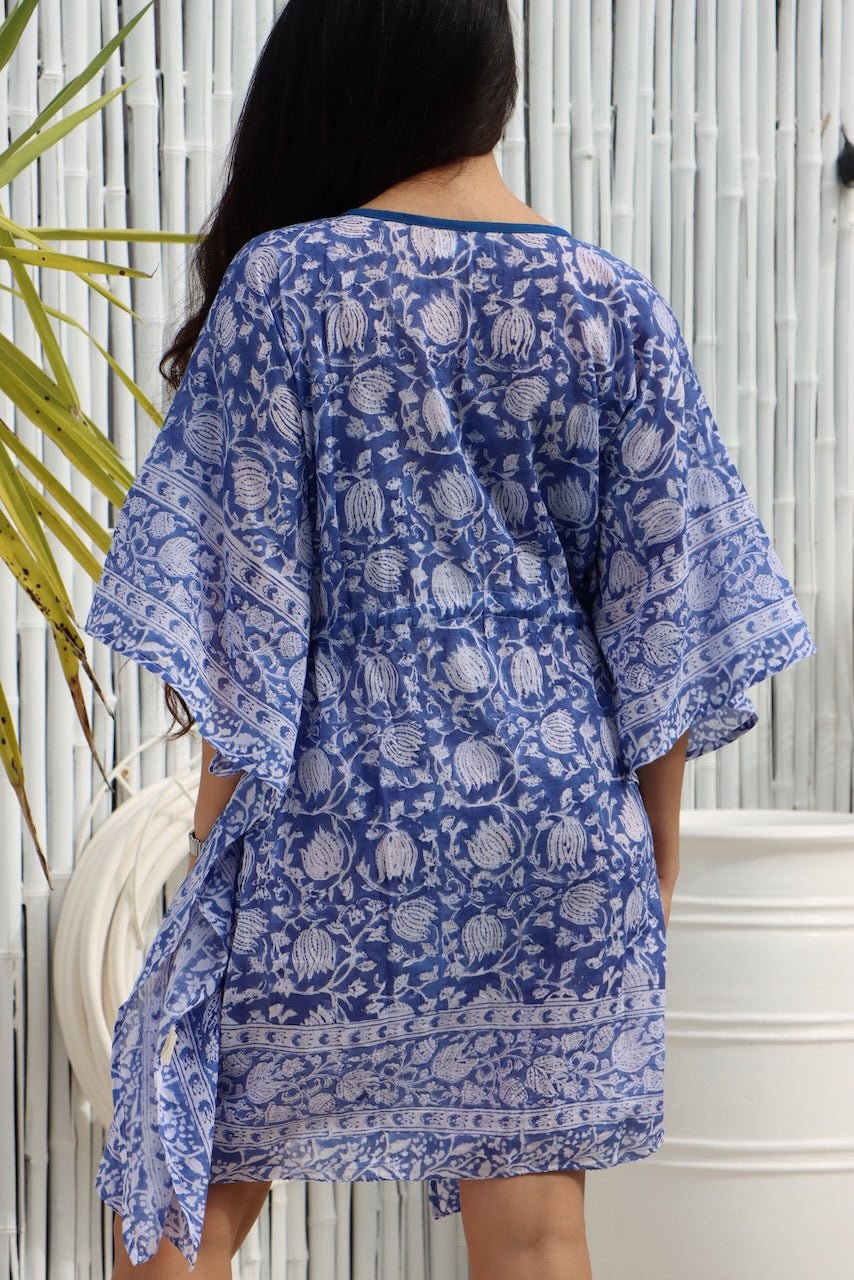 Cotton Kaftan - Blue - Hi Handmade