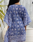 Cotton Kaftan - Blue - Hi Handmade