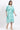 Cotton Kaftan Cover Up - Aqua - Hi Handmade