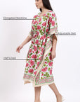 Cotton Kaftan Cover Up - Pink - Hi Handmade