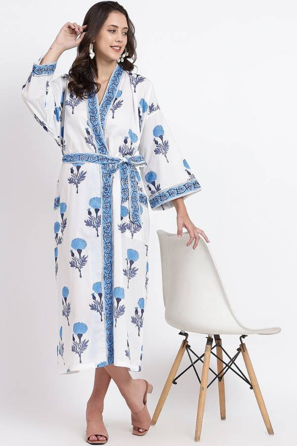 Cotton Kimono - Blue - Hi Handmade