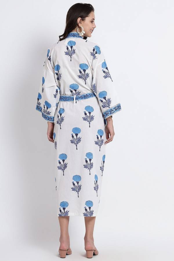 Cotton Kimono - Blue - Hi Handmade