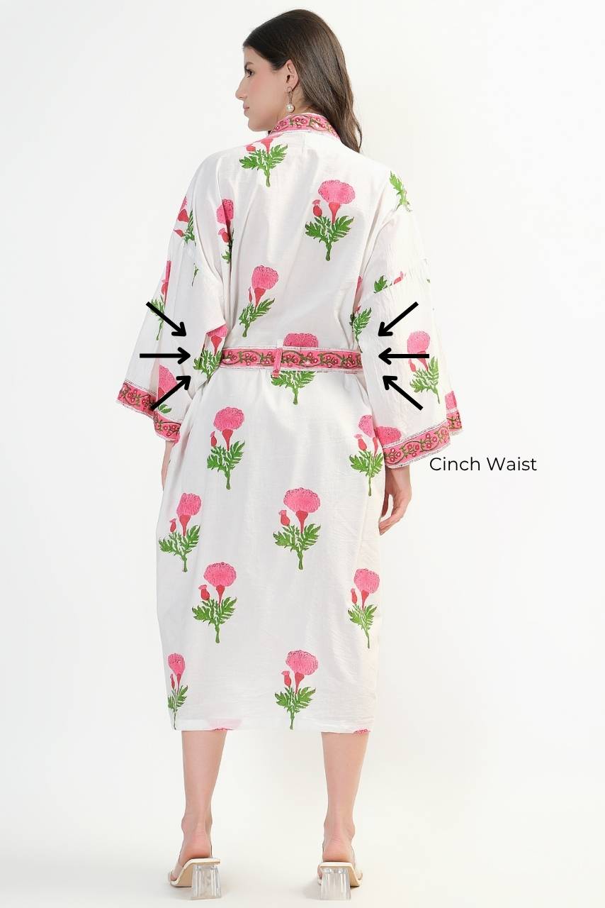 Cotton Kimono - Pink - Hi Handmade