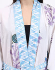 Cotton Kimono Robe - Aqua - Hi Handmade