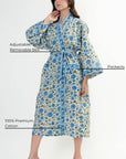 Cotton Kimono Robe - Dahlia - Hi Handmade