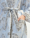 Cotton Kimono Robe - Light Blue - Hi Handmade
