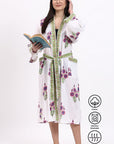 Cotton Kimono Robe - Orchid - Hi Handmade
