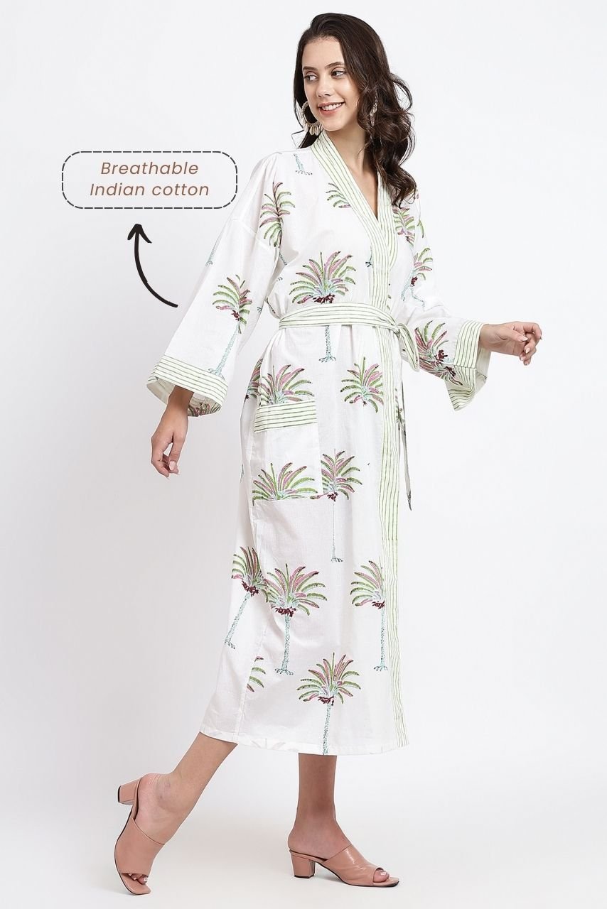 Cotton Kimono - White - Hi Handmade