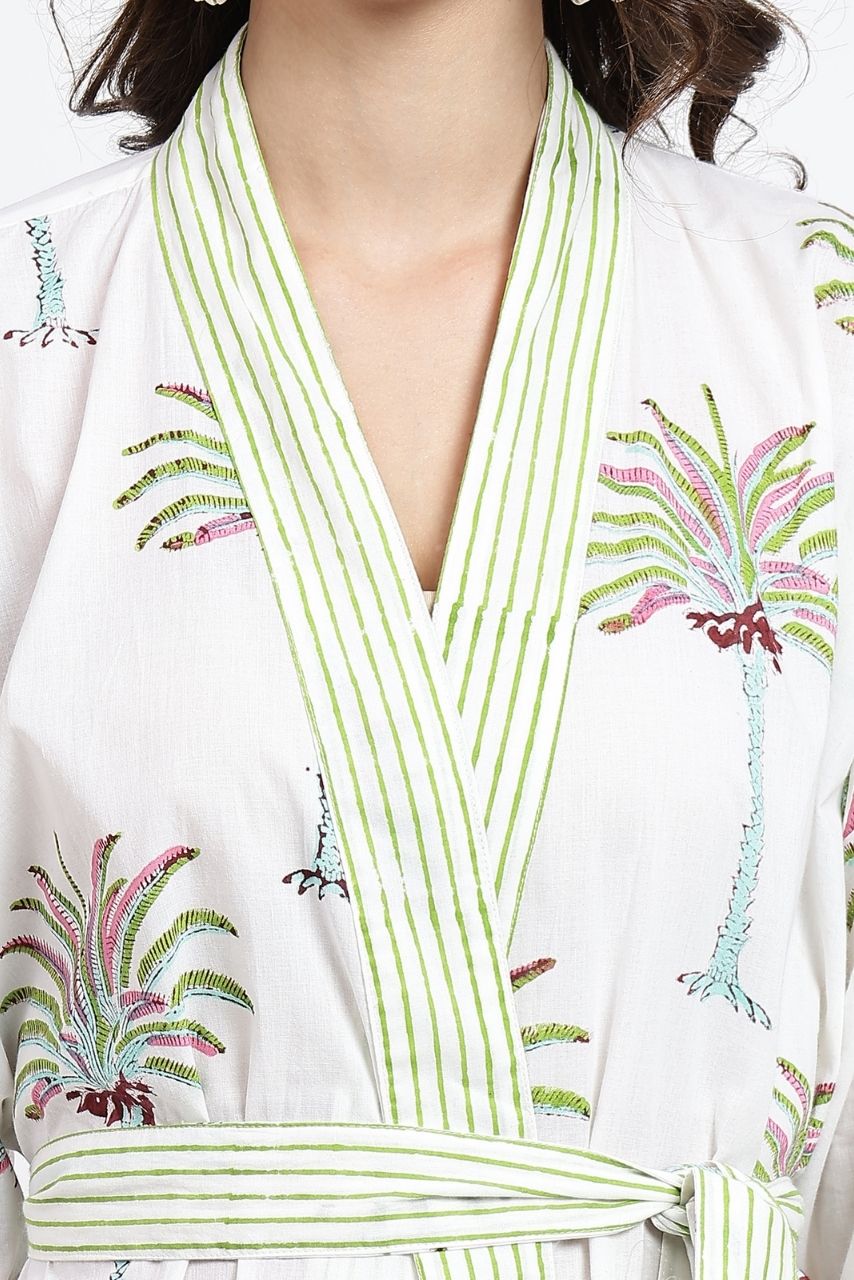 Cotton Kimono - White - Hi Handmade