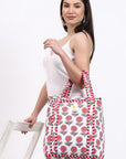 Cotton Reusable Bag - Red - Hi Handmade
