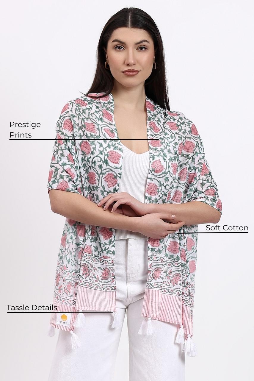 Cotton Scarf - Lotus - Hi Handmade