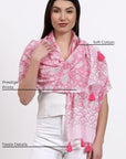 Cotton Scarf - Pink - Hi Handmade