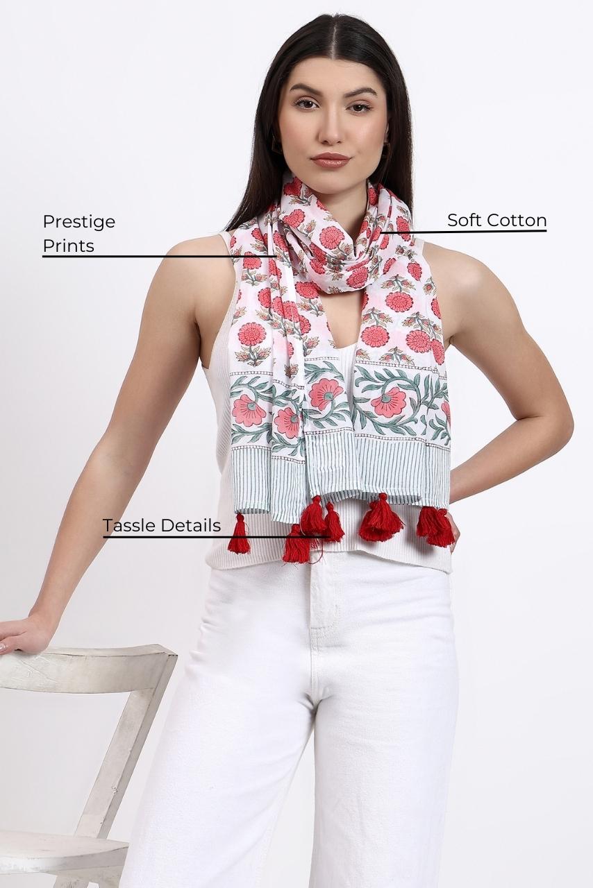 Cotton Scarf - Sunflower - Hi Handmade