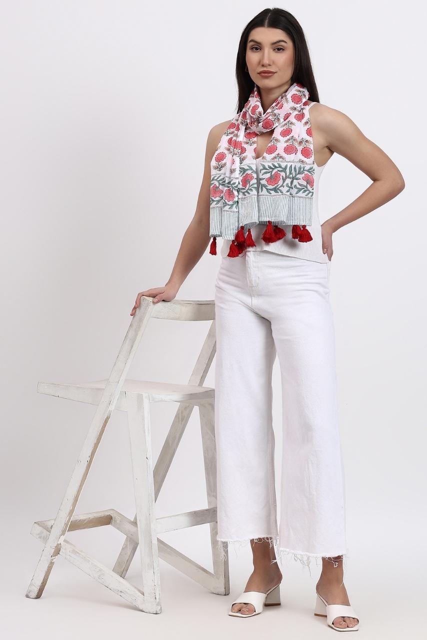 Cotton Scarf - Sunflower - Hi Handmade