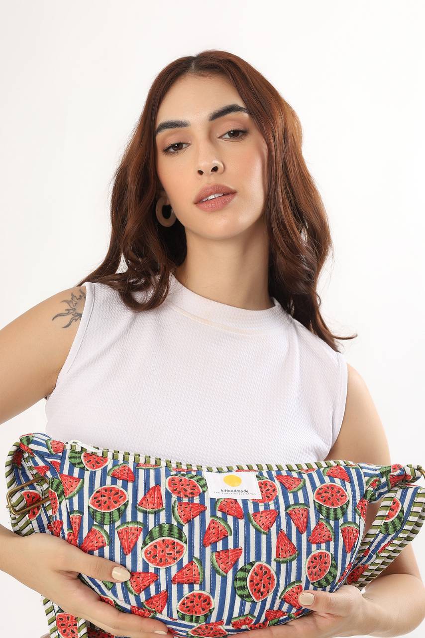 Cotton Sling Bag - Watermelon - Hi Handmade