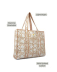 Cotton Tote Bag - Beige - Hi Handmade