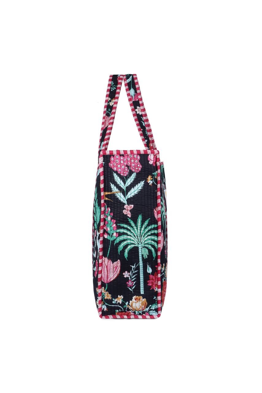 Cotton Tote Bag - Black - Hi Handmade