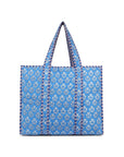 Cotton Tote Bag - Blue Daisy - Hi Handmade