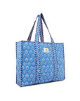 Cotton Tote Bag - Blue Daisy - Hi Handmade