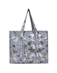 Cotton Tote Bag - Grey Blue - Hi Handmade
