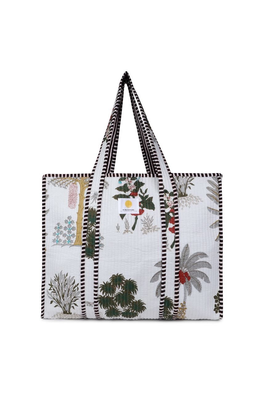Cotton Tote Bag - White - Hi Handmade