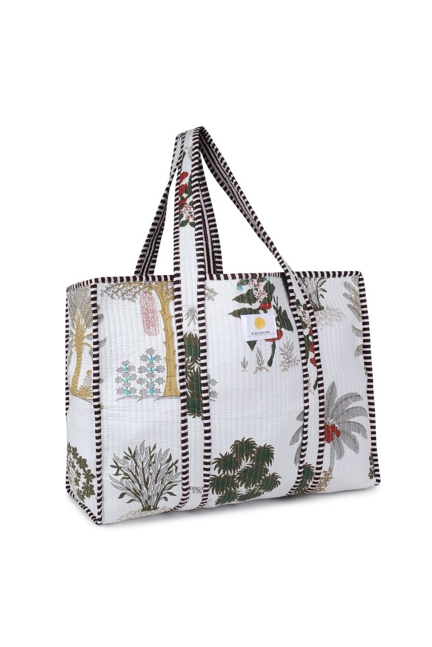 Cotton Tote Bag - White - Hi Handmade