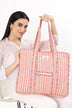 Cotton Tote Bag With Zip - Cronulla Stripe - Hi Handmade