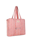 Cotton Tote Bag With Zip - Cronulla Stripe - Hi Handmade