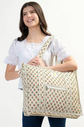 Cotton Tote Bag With Zip - Ivory