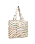 Cotton Tote Bag With Zip - Ivory - Hi Handmade