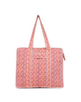 Cotton Tote Bag With Zip - Petal Peach - Hi Handmade