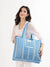 Cotton Tote Bag With Zip - Petal Stripe - Hi Handmade