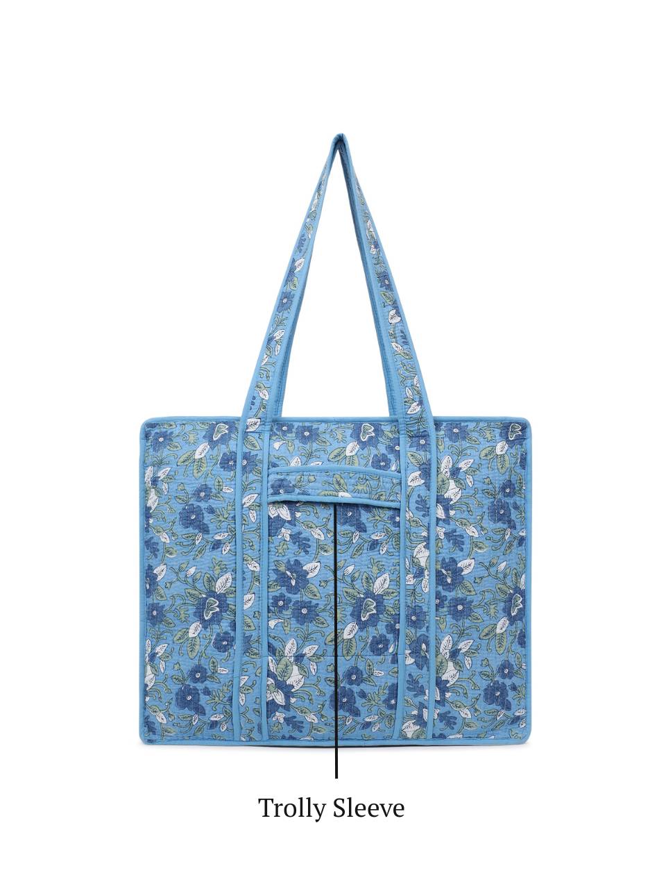 Cotton Tote Bag With Zip - Sahiba Floral - Hi Handmade