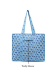 Cotton Tote Bag With Zip - Sahiba Motif - Hi Handmade