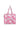 Cotton Tote Bag With Zip - White Pink - Hi Handmade