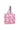 Cotton Tote Bag With Zip - White Pink - Hi Handmade