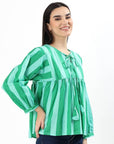 Dera Cotton Top - Green - Hi Handmade